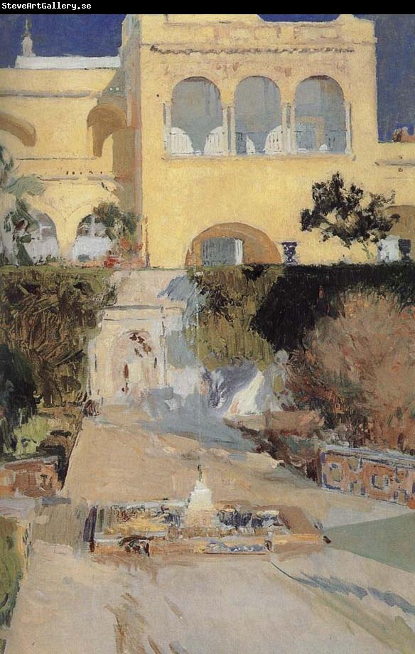 Joaquin Sorolla The Royal Palace in the afternoon